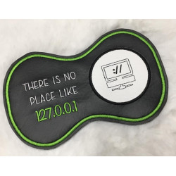 Stickdatei ITH - MugRug Geek "Home ist where my 127.0.0 is"